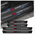 Premium Carbon Fiber Car Door Sill Protector with Logo - SILL_GUARD_HYUNDAI_PO8