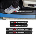 Premium Carbon Fiber Car Door Sill Protector with Logo - SILL_GUARD_MAHINDRA_PO4