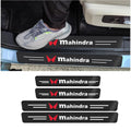 Premium Carbon Fiber Car Door Sill Protector with Logo - SILL_GUARD_MAHINDRA_PO8