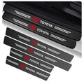Premium Carbon Fiber Car Door Sill Protector with Logo - SILL_GUARD_TOYOTA_PO8