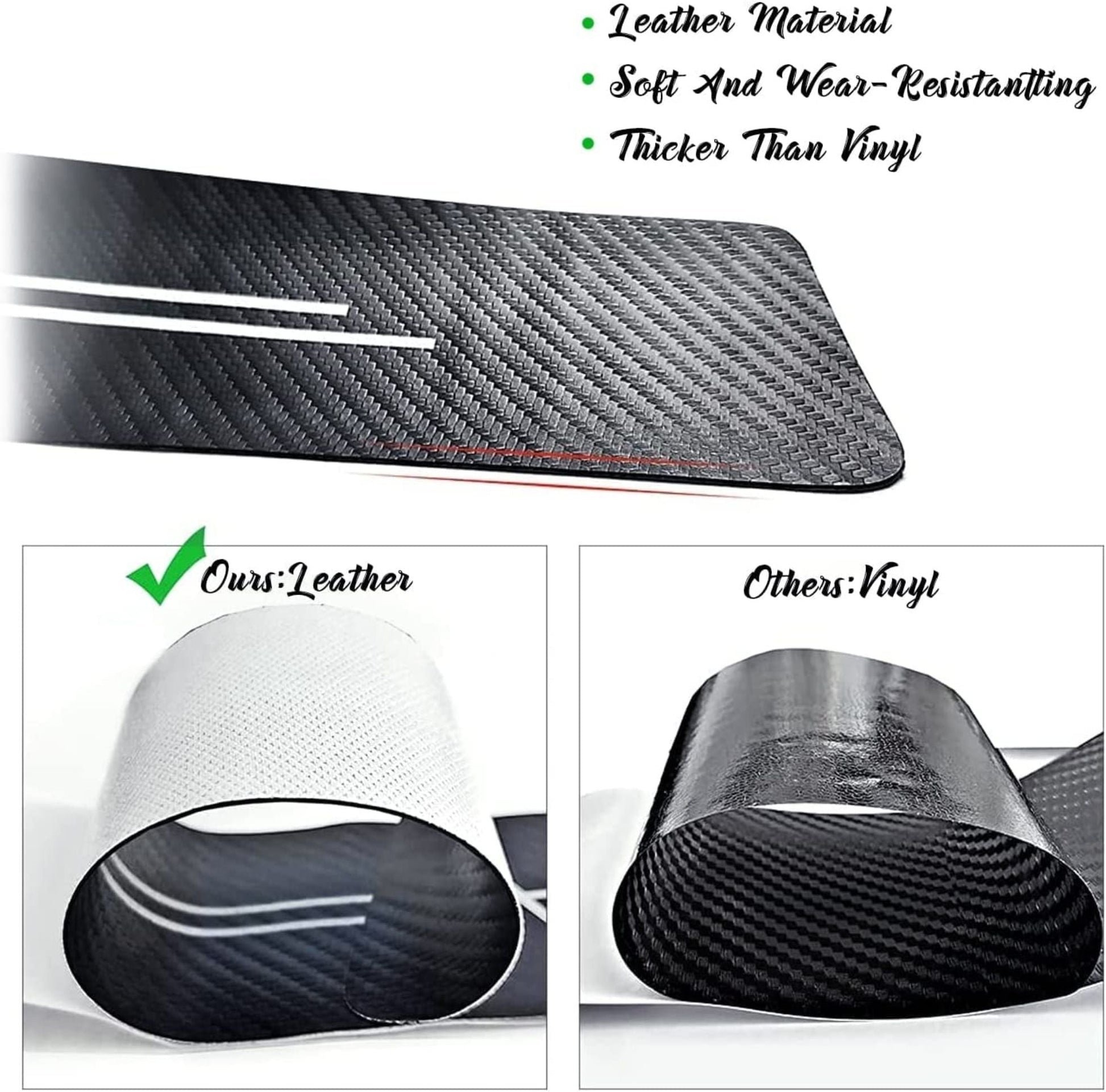 Premium Carbon Fiber Car Door Sill Protector with Logo - SILL_GUARD_SUZUKI_PO8