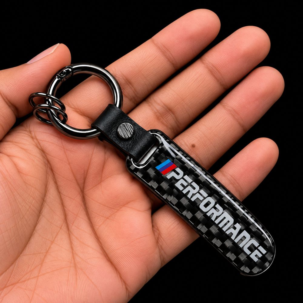 Premium Carbon Fiber Finish Zinc Alloy Metal Keychain -KEYCHAIN_CARBON_PERFORMANCE