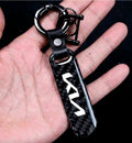 Premium Carbon Fiber Finish Zinc Alloy Metal Keychain - KEYCHAIN_CARBON_KIA