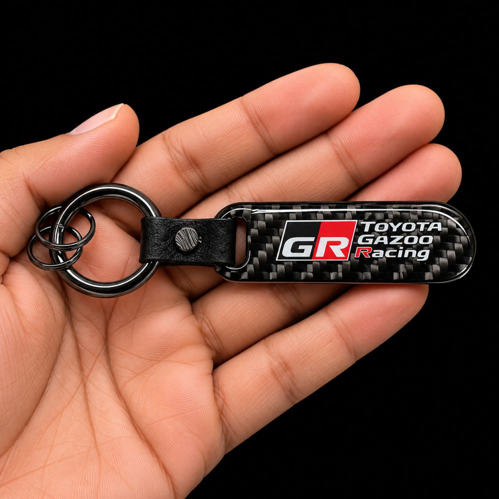 Premium Carbon Fiber Finish Zinc Alloy Metal Keychain -KEYCHAIN_CARBON_GR