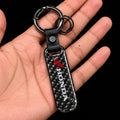 Premium Carbon Fiber Finish Zinc Alloy Metal Keychain -KEYCHAIN_CARBON_HONDA_R