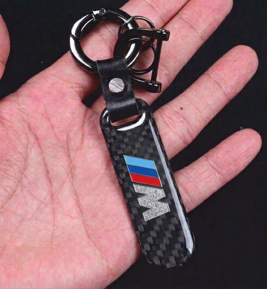 Premium Carbon Fiber Finish Zinc Alloy Metal Keychain - KEYCHAIN_CARBON_KIA
