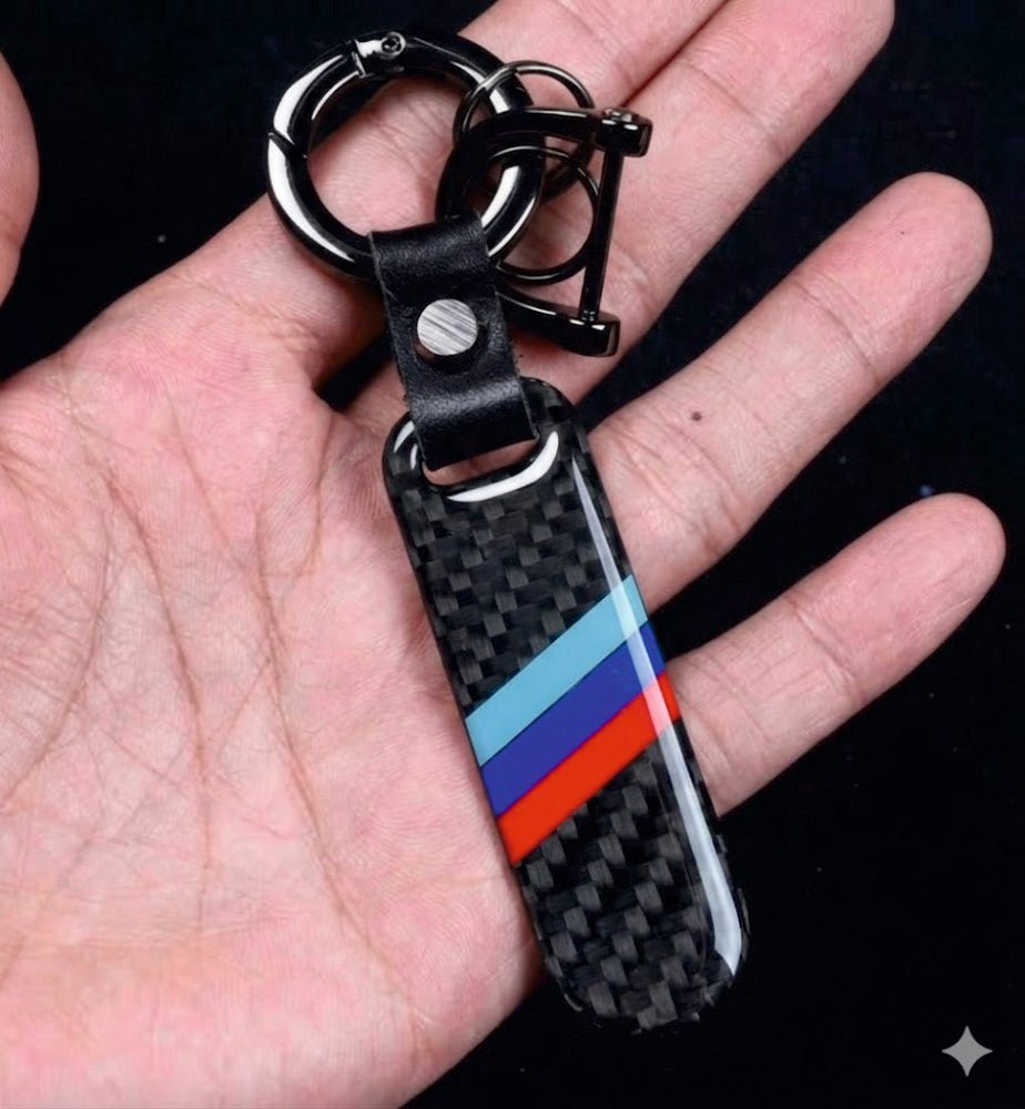 Premium Carbon Fiber Finish Zinc Alloy Metal Keychain - KEYCHAIN_CARBON_M_SPORT