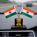 Premium Indian National Flag for Car Dashboard & Office Table - INDIA_FLAG_SMJ_BLK