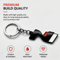 Premium Metal Car Keychain For Cars - N Line (Black) - KYCHAIN_NLINE_BLK