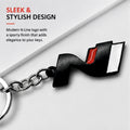 Premium Metal Car Keychain For Cars - N Line (Black) - KYCHAIN_NLINE_BLK