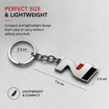 Premium Metal Keychain For Cars - N line (Silver) - KYCHAIN_NLINE_SL