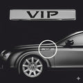 Premium VIP Gold Edition 3D Metal Car Emblem | 9cm x 1.3cm | All Vehicle Exterior Decorative Logo, Self - Adhesive - STICKER_VIP_S