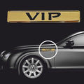 Premium VIP Gold Edition 3D Metal Car Emblem | 9cm x 1.3cm | All Vehicle Exterior Decorative Logo, Self - Adhesive - STICKER_VIP_G