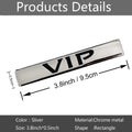 Premium VIP Gold Edition 3D Metal Car Emblem | 9cm x 1.3cm | All Vehicle Exterior Decorative Logo, Self - Adhesive - STICKER_VIP_G