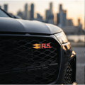 R S 3D Metal Sticker 13cm x 2.5cm - STICKER_R-S_YLL-RED