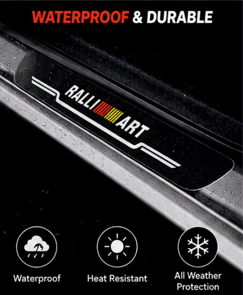 Rally ART Carbon Fiber Car Door Sill Guard - Set 4 -RALLYART_CF_SILL