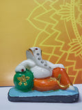 Relaxed Ganpati Idol – Multicolor Decorative Showpiece for Car & Home - RLXGANESH_IDOL