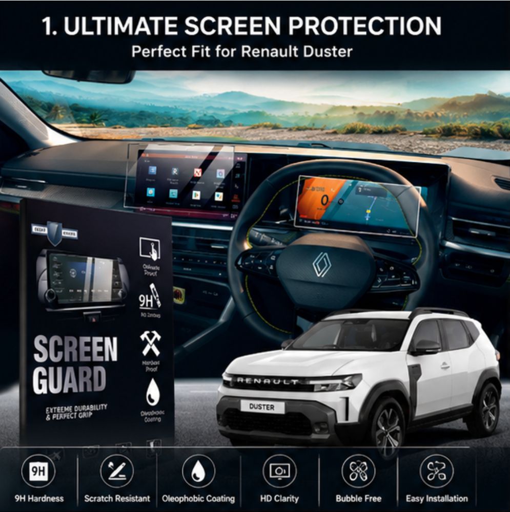 Renault Duster Infotainment System with MID Touch Screen Guard [2026] - M10C_DUSTER26_INFO_MID