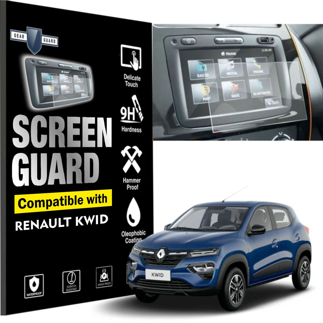 Renault Kwid Accessories Touch Screen Guard