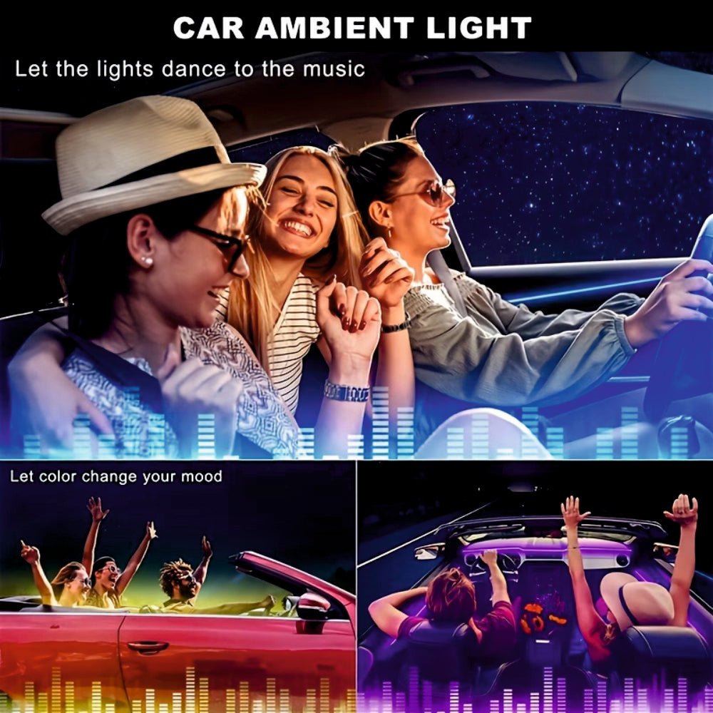 RGB Car Interior Ambient Lighting Kit | APP Controlled Music Sync LED Strip -AMBIENT_LIGHT