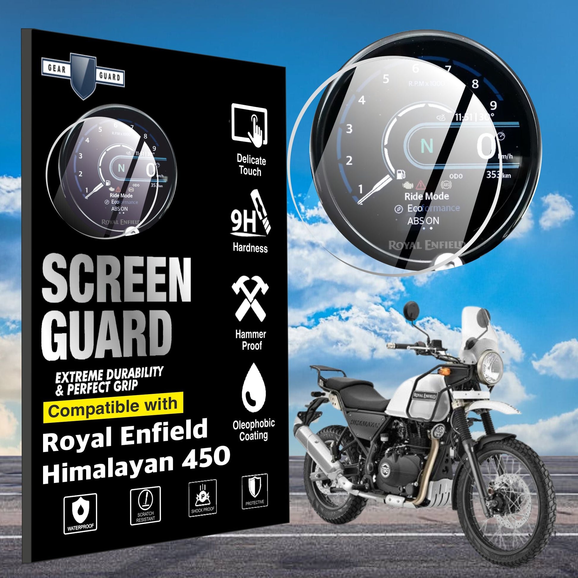 Royal Enfield Himalayan 450 (2025+) Bike Accessories Instrument Cluster Screen Guard - RE_HIMALAYAN_C