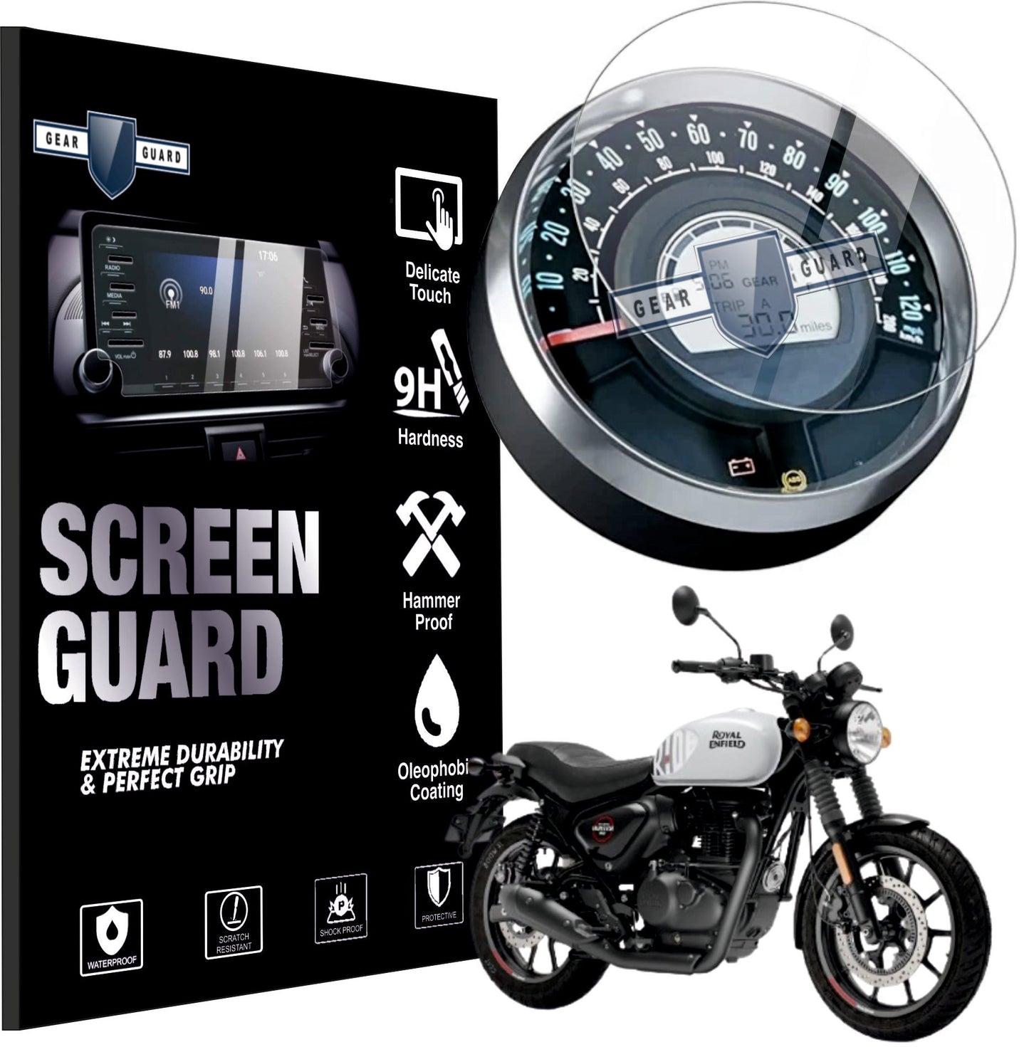 Royal Enfield Hunter 350 Bike Accessories Instrument Cluster Screen Guard -HUNTER_SG-1