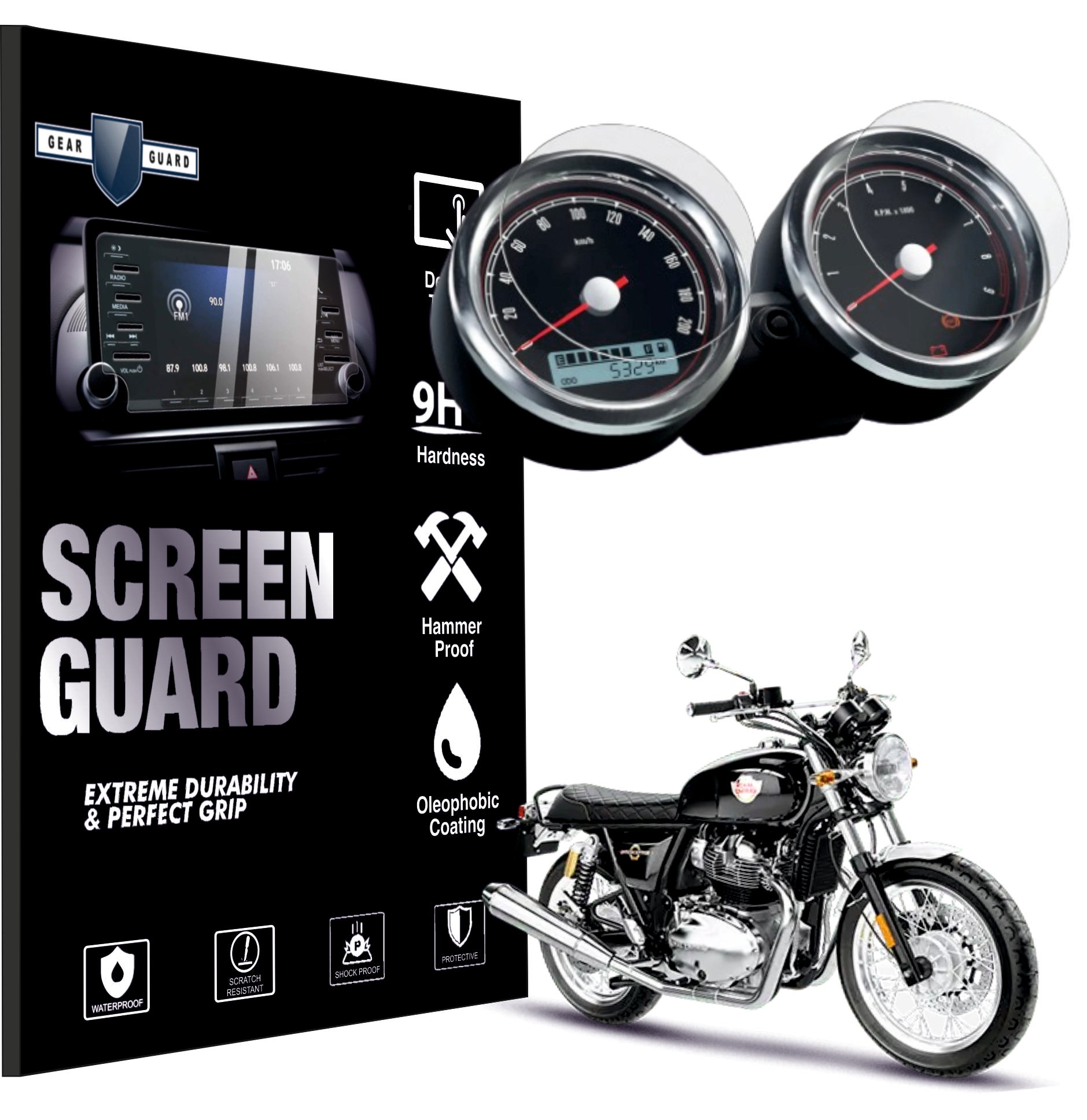 Royal Enfield Interceptor 650 Bike Accessories Instrument Cluster Screen Guard -INTERCEPTOR_SG-1