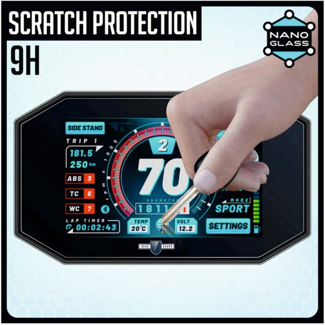 Royal Enfield Interceptor 650 Bike Accessories Instrument Cluster Screen Guard -INTERCEPTOR_SG-1