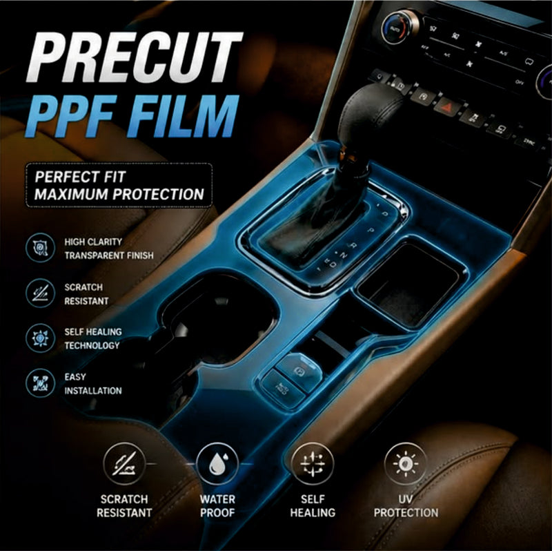 Mahindra Scorpio N Facelift Gear Panel Precut PPF Film [2026]- [Electronic Parking Brake: EPB]