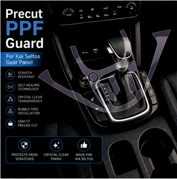 KIA  Seltos interior Gear Panel Precut PPF Guard [2023-2025]