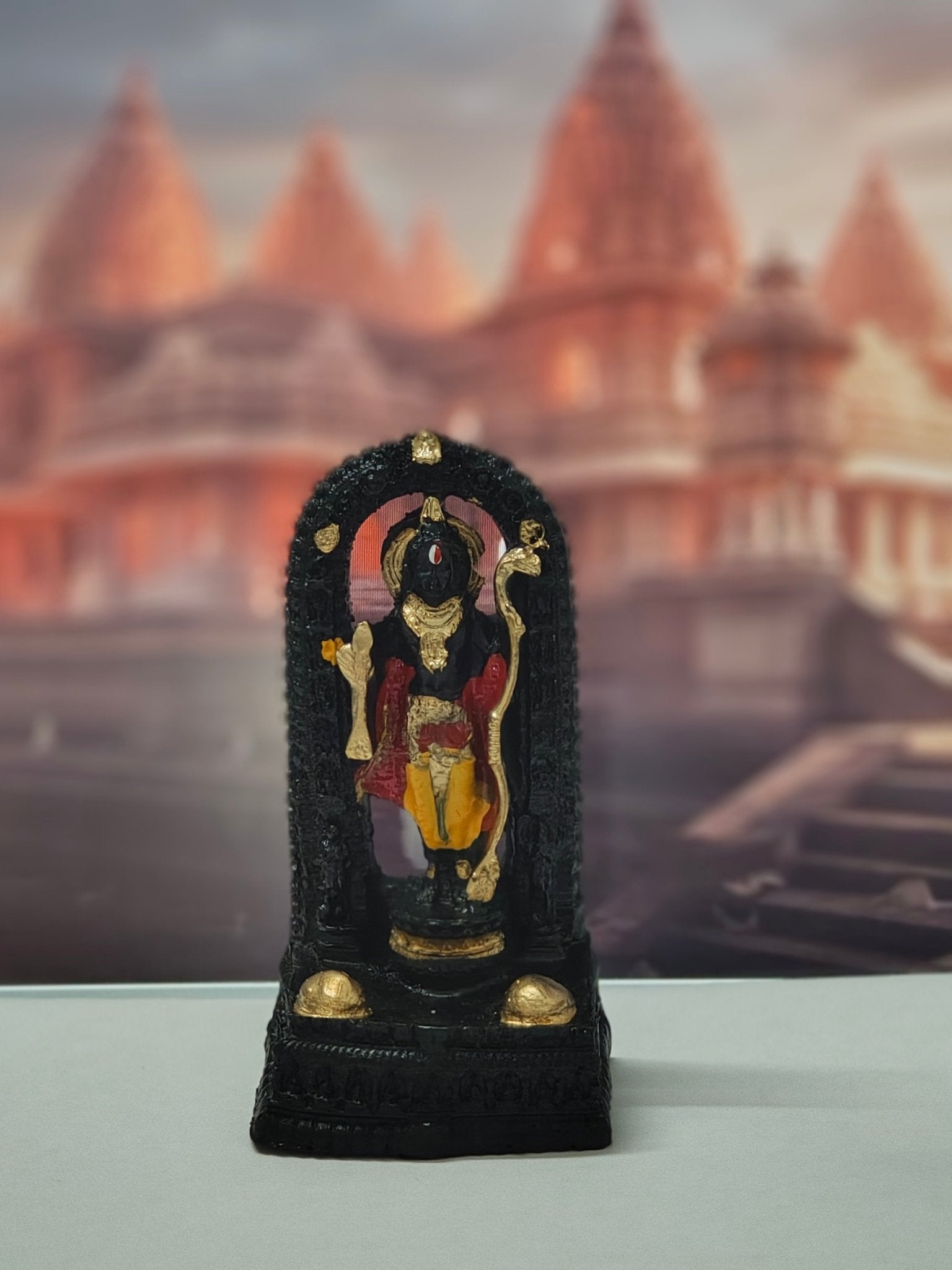 Shree Ram Ji Statue – 6 Inch Marble Dust Idol for Mandir & Room Decor - SRAM_IDOL
