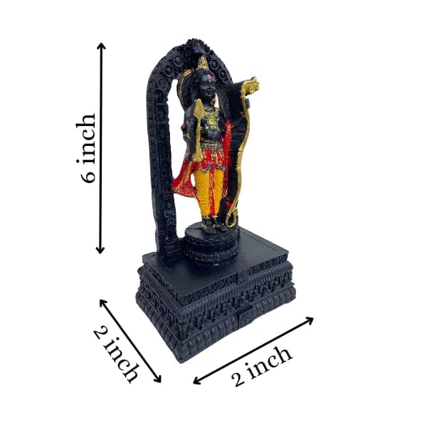 Shree Ram Ji Statue – 6 Inch Marble Dust Idol for Mandir & Room Decor - SRAM_IDOL