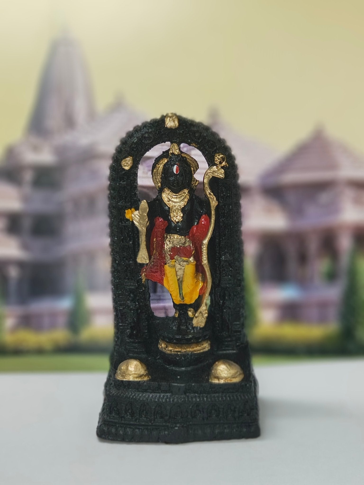 Shree Ram Ji Statue – 6 Inch Marble Dust Idol for Mandir & Room Decor - SRAM_IDOL