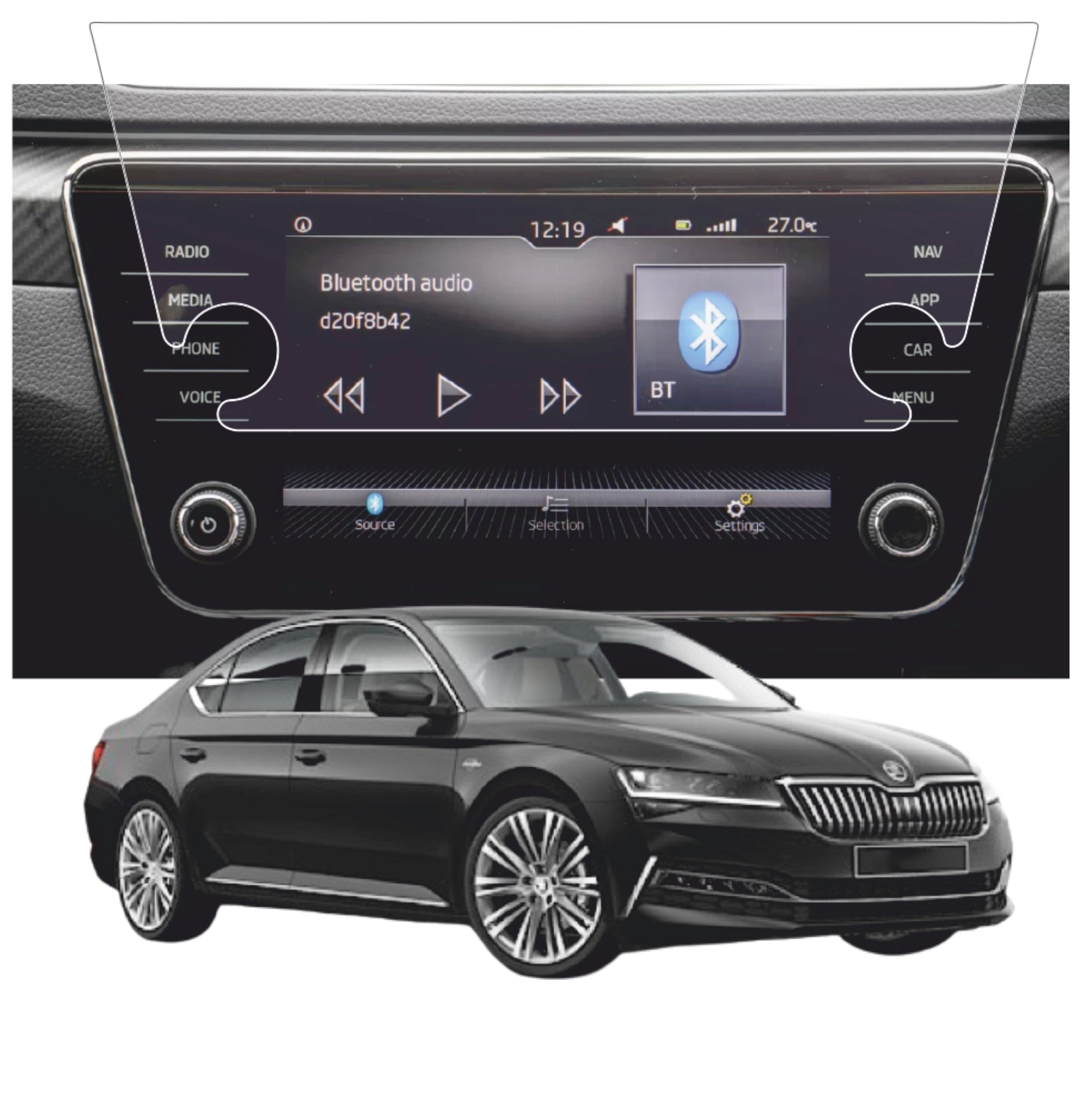 Skoda Superb Accessories Touch Screen Guard -SUPERB_MATTE