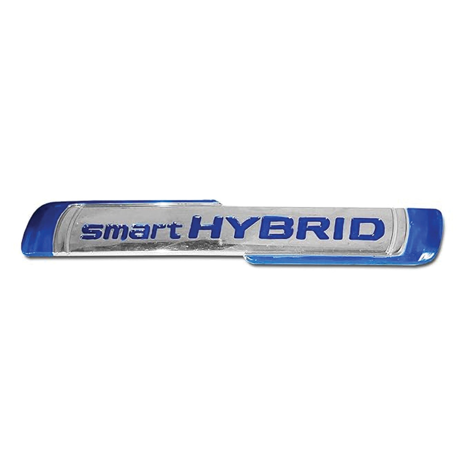 Smart HYBRID Car Emblem Badge Blue & Silver 3D Chrome Logo Sticker for Car Boot, Fender & Body - STICKER_SM_HYBRID