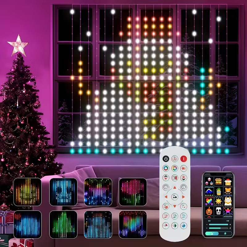 Smart LED Curtain Lights – App Control✨📱 & Music Sync ✨🎵 - ADD_LED