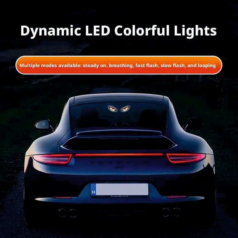 Solar Devil Eyes LED Car Window Light with Motion Sensor - 13.5x4cm -SP_Solar_Devil_Eyes