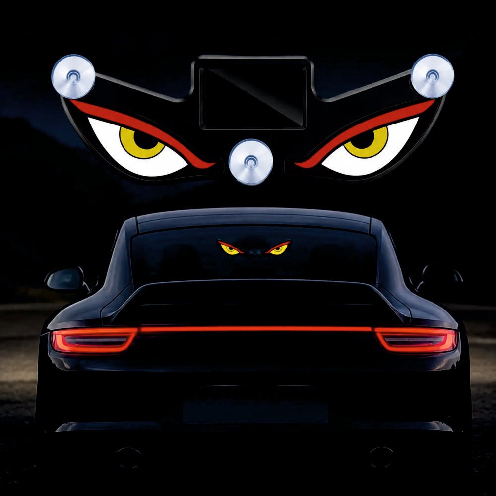 Solar Devil Eyes LED Car Window Light with Motion Sensor - 13.5x4cm -SP_Solar_Devil_Eyes
