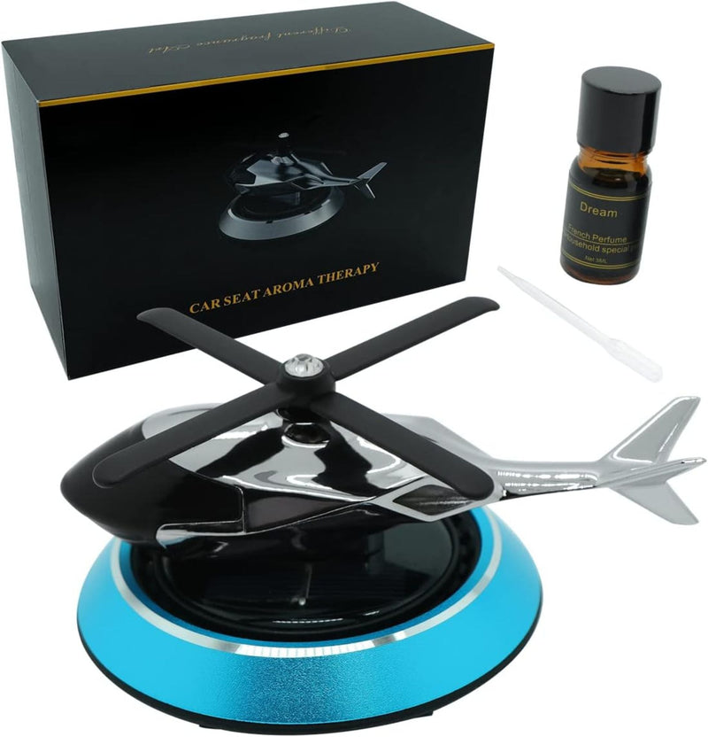Solar - Powered Eco - Friendly Helicopter Car Air Freshener - SOLAR_HELICOPTER