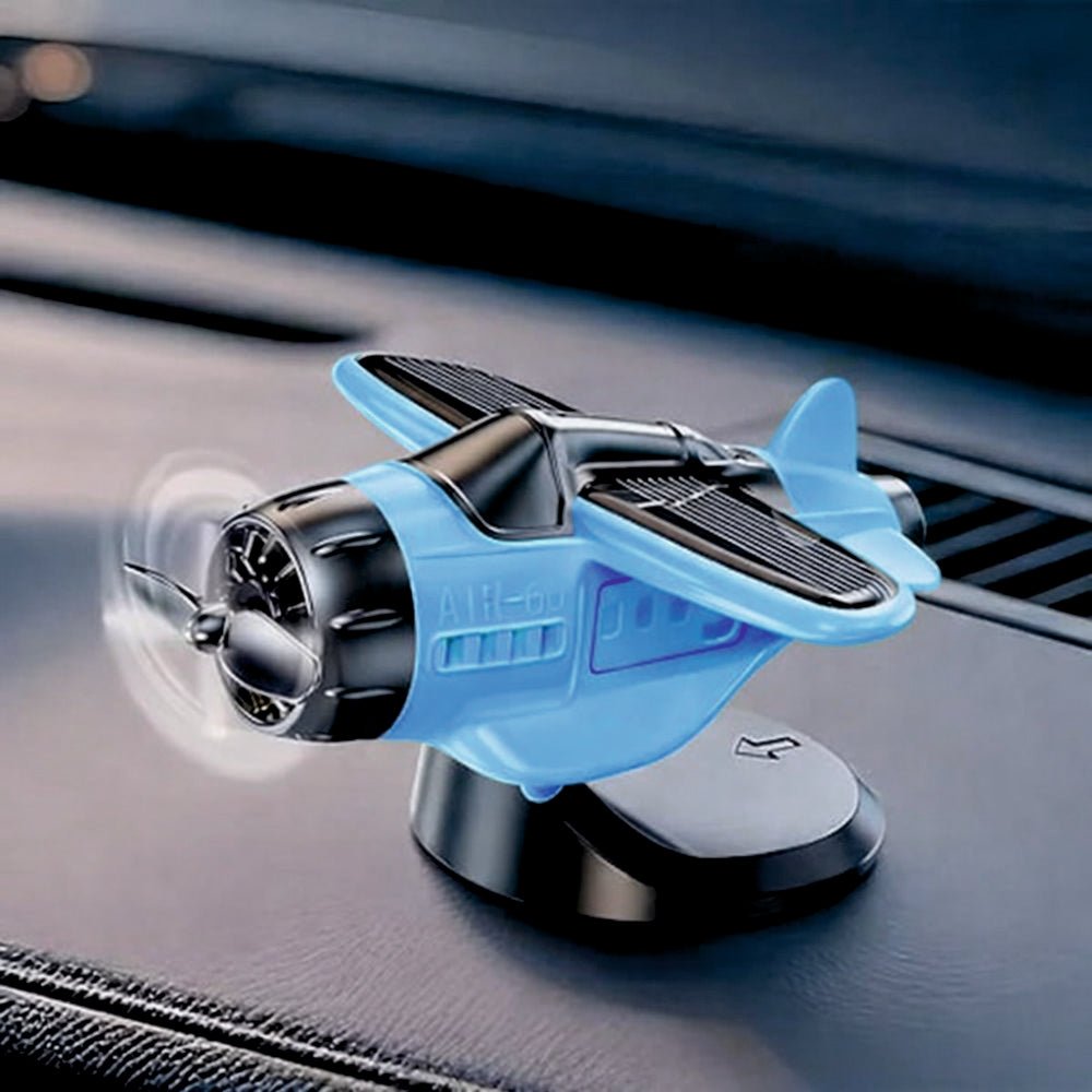 Solar - powered Glider, 360 - degree Rotation, Car Dashboard Decoration Airplane - SOLAR_GLIDER-SKYBLUE