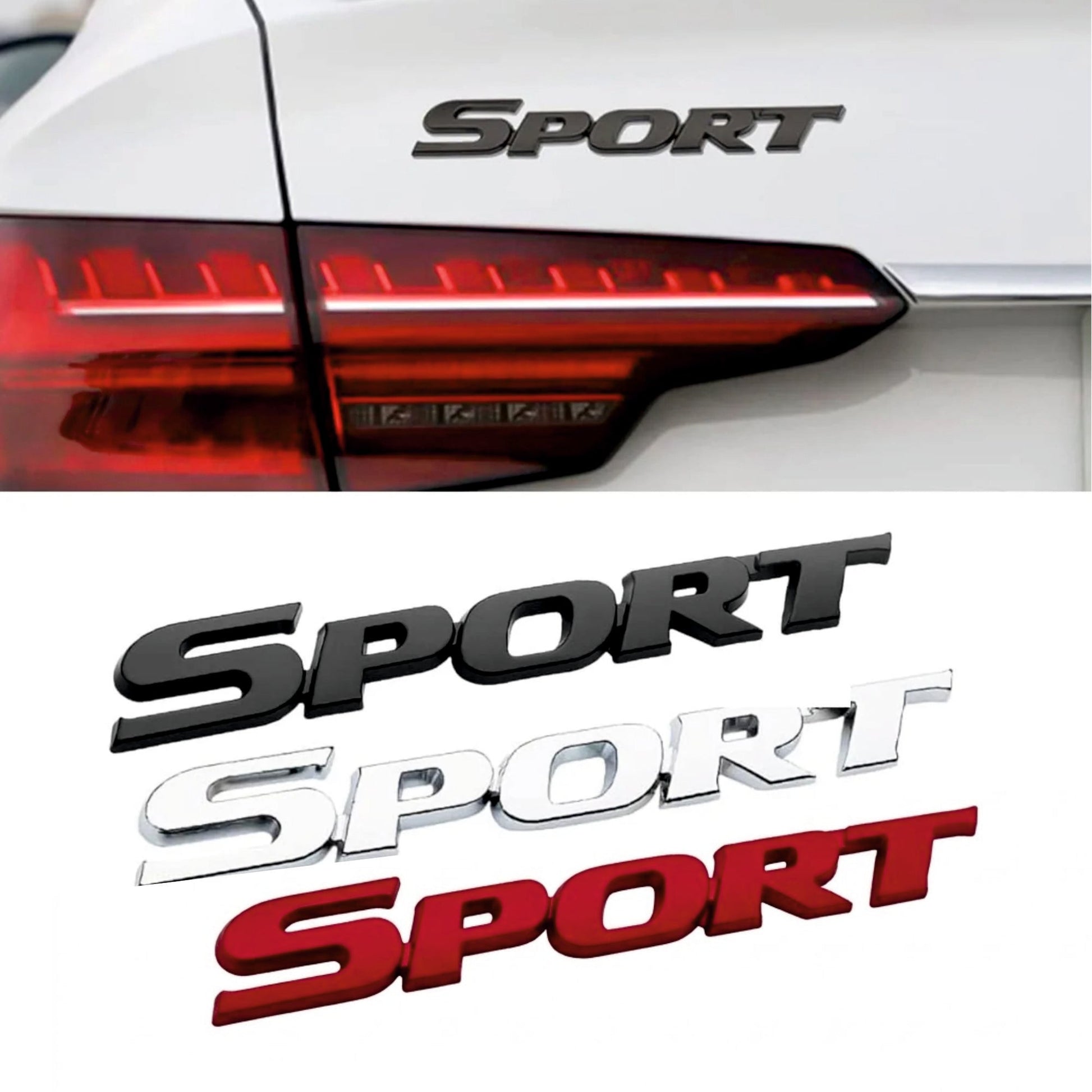 Sport 3D Car Badge Emblem | 6.7cm x 2.9cm - STICKER_SPORT_R