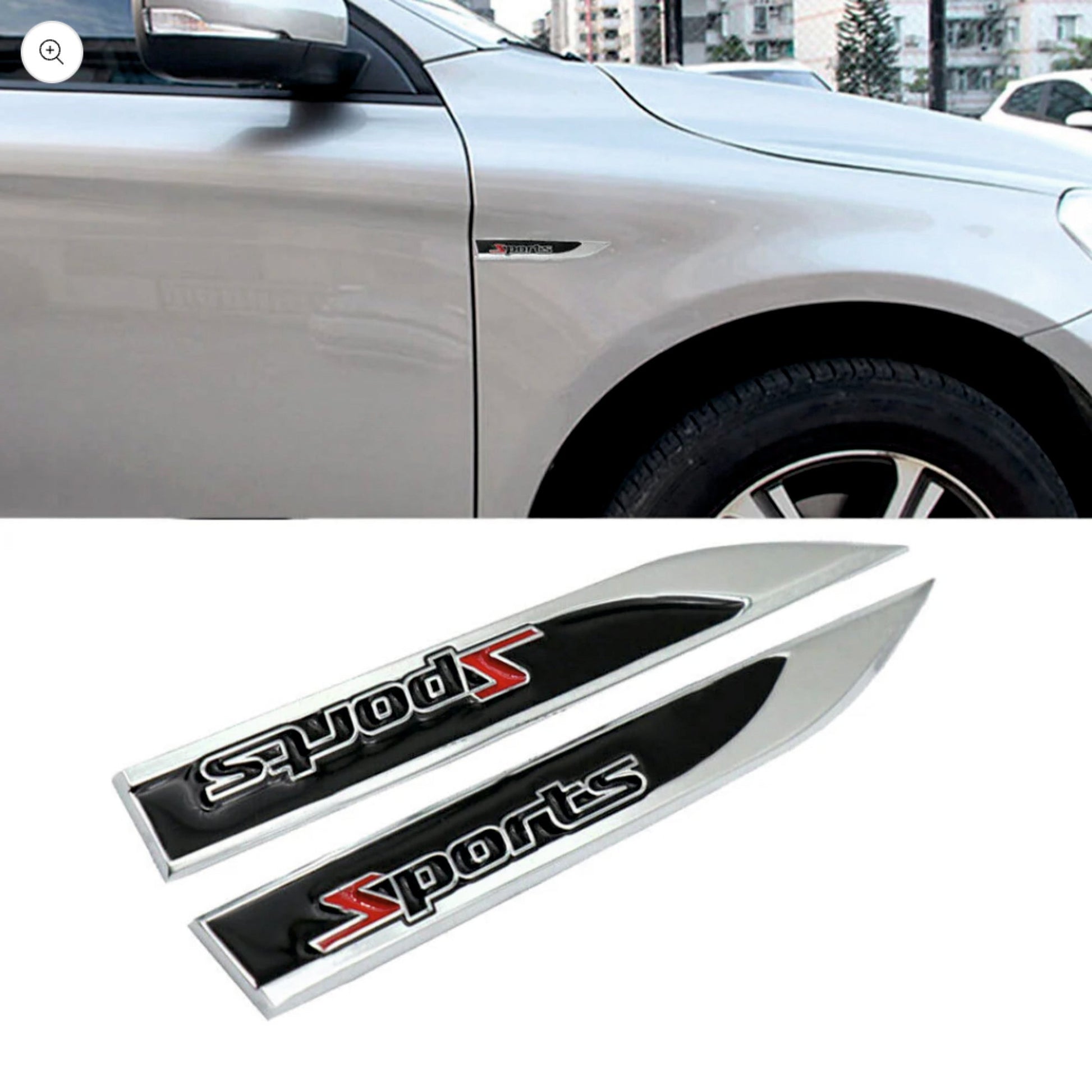 Sports 3D Metal Sticker Fender Style Car Emblem - STICKER_SPORTS_FENDER