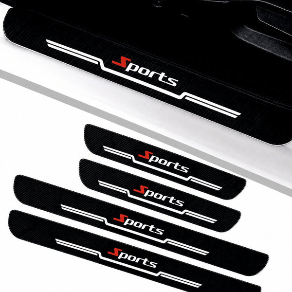 Sports Carbon Fiber Car Door Sill Guard - Set 4 -SPORTS_CF_SILL