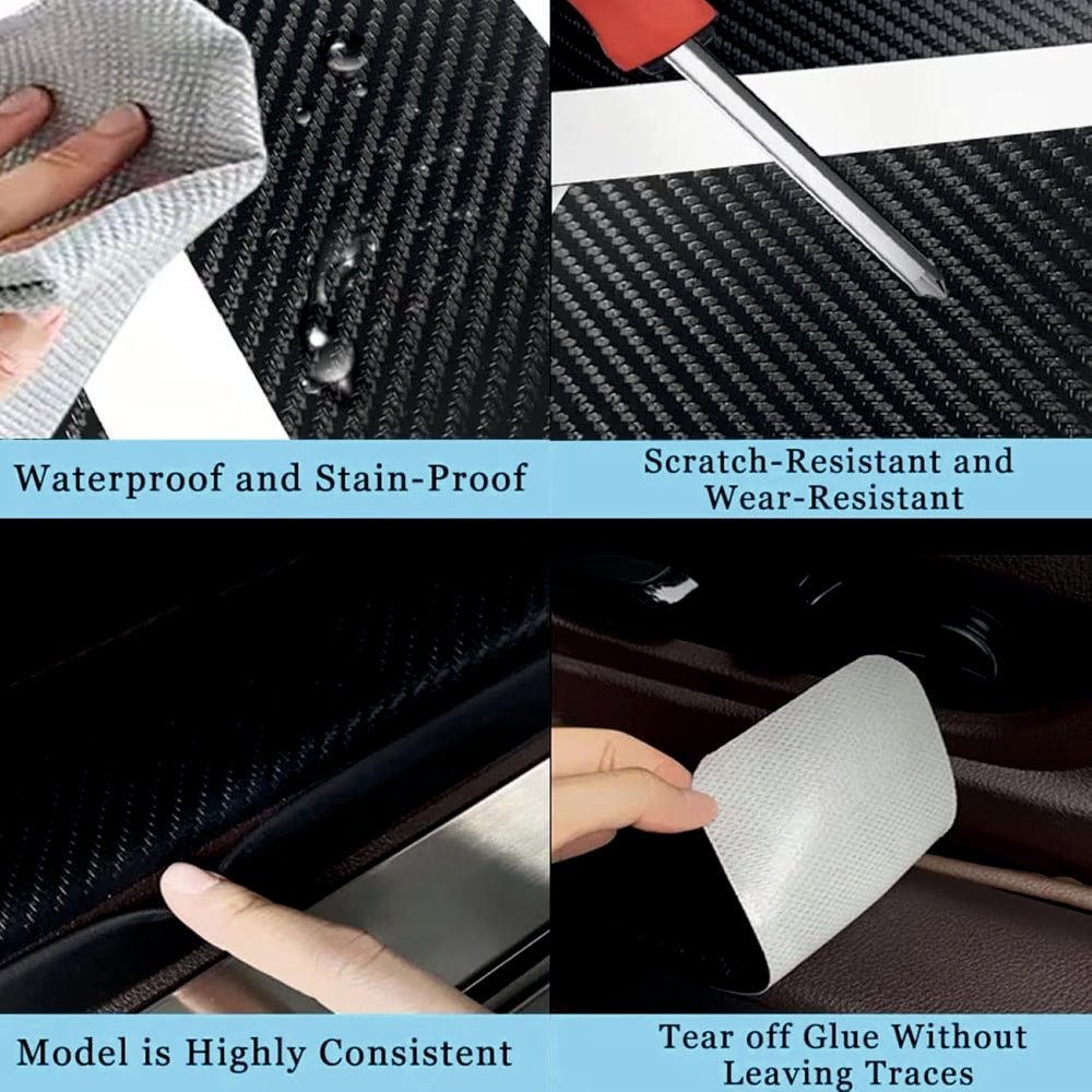 Sports Carbon Fiber Car Door Sill Guard - Set 4 -SPORTS_CF_SILL