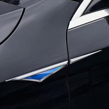 Stainless Steel Car Side Fender Stickers - Pack of 2 Sets -FENDER_ST_ST_2PAIR