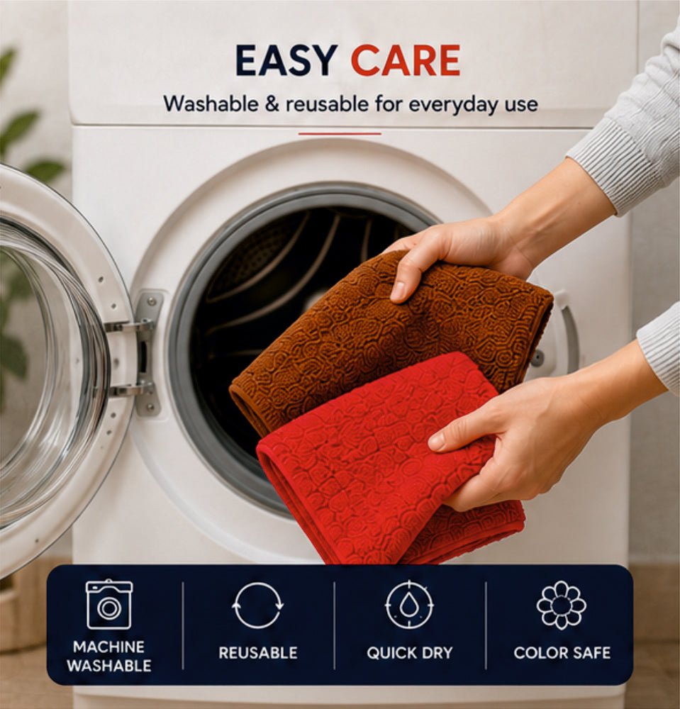 Super Absorbent Microfiber Cleaning Cloths 33x33cm (5 Pack) -MICROFIBER_5PACK_33X33