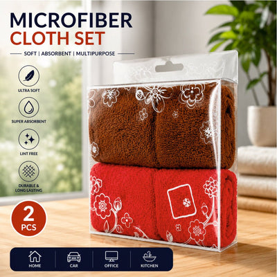 Super Absorbent Microfiber Cleaning Cloths 40x40cm (2 Pack) -MICROFIBER_2PACK_40X40