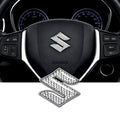 Suzuki 3D Crystal & Carbon Fiber Steering Wheel Logo - STICKER_SZK_BLK