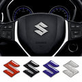 Suzuki 3D Crystal & Carbon Fiber Steering Wheel Logo - STICKER_SZK_SLV