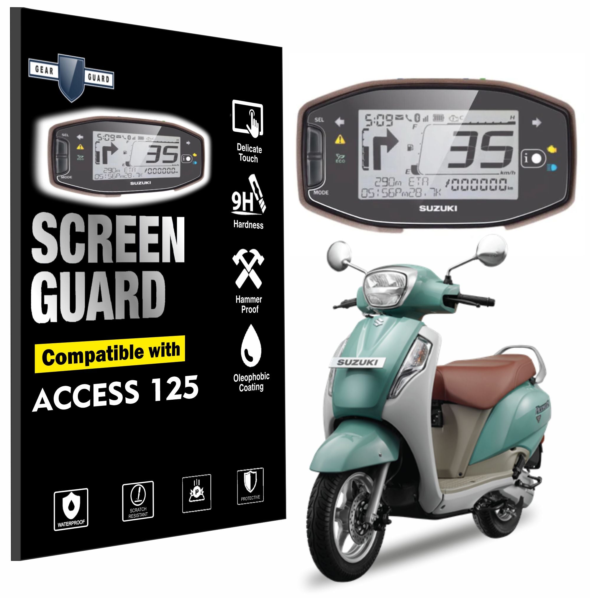 Suzuki Access 125 Accessories Digital Console Screen Protector Gear Guard